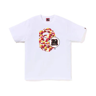 Bape A BATHING APE SS23 30th Anniversary Beijing Exclusive Camo Ape Tee White Unisex 1J22-110-053