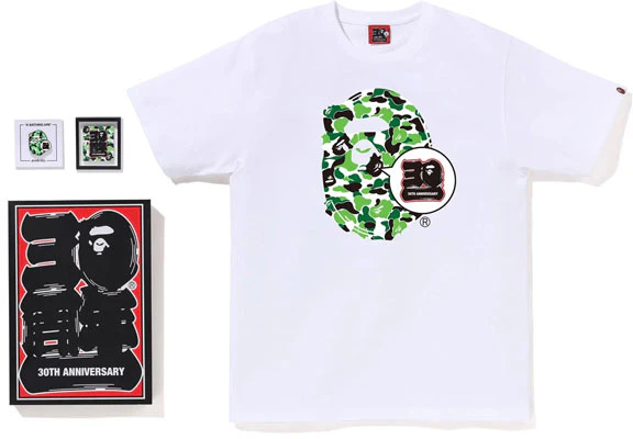 Bape A BATHING APE SS23 Ulang Tahun Ke-30 Chengdu Camo Ape Tee Putih Unisex Set 1J22-110-057 Order Bape A BATHING APE SS23 Ulang Tahun Ke-30 Chengdu Camo Ape Tee Putih Unisex Set 1J22-110-057