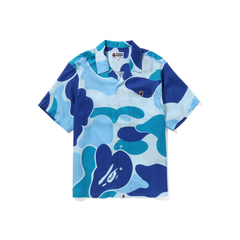 Bape A BATHING APE SS23  Camouflage Open-Collar Casual Shirt. 0ZXSRM132002K