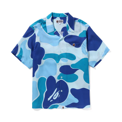 Bape A BATHING APE SS23 Camouflage Open-Collar Casual Shirt. 0ZXSRM132002K