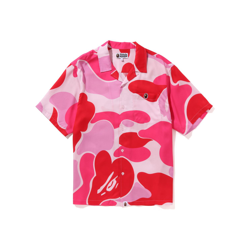 Shop Bape A BATHING APE SS23 迷彩開領休閒襯衫 0ZXSRM132002K