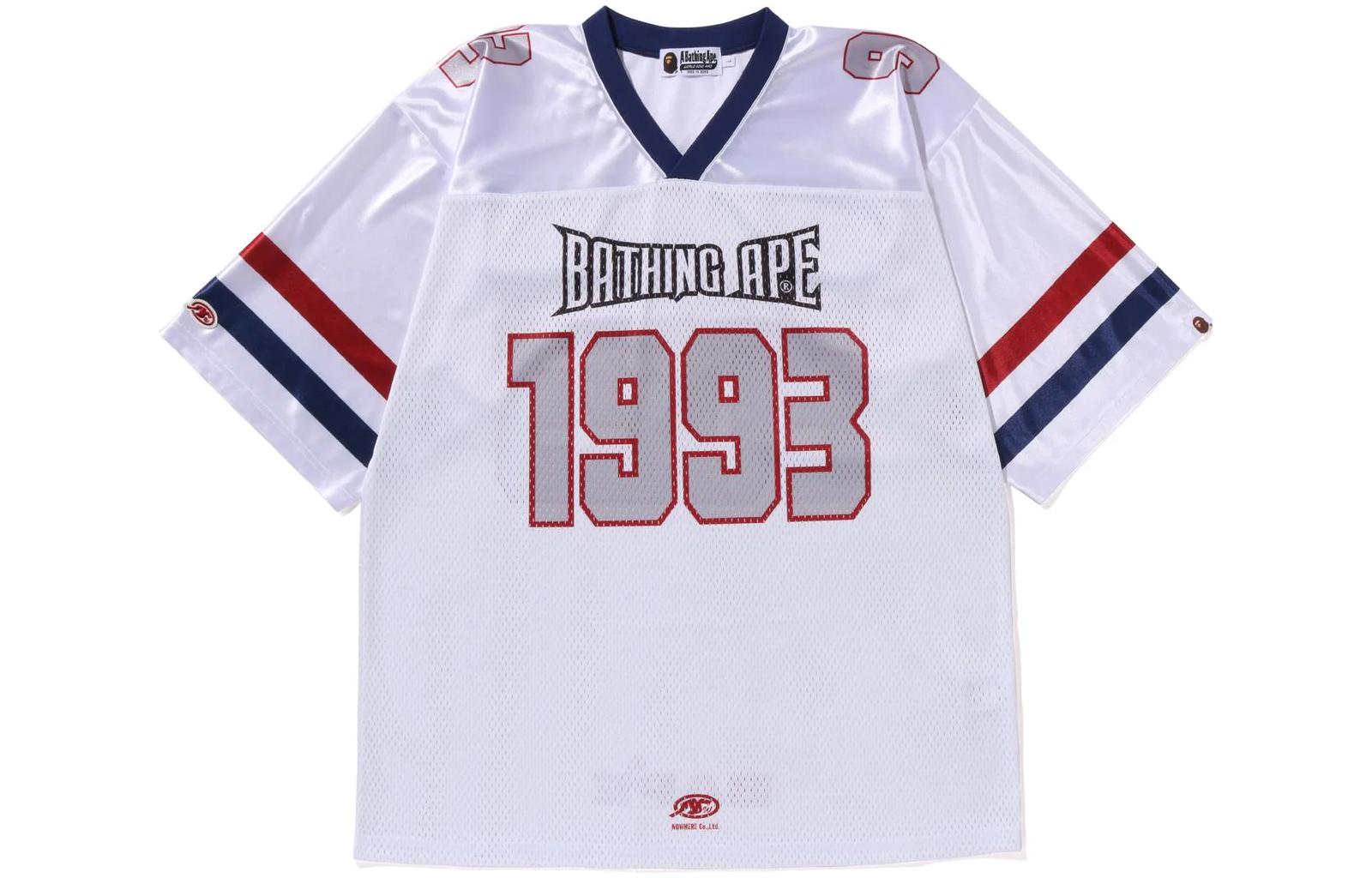Bape A BATHING APE SS23  Football Jersey Numeric Stripe Print Short Sleeve. 1J30-109-013 圖 2