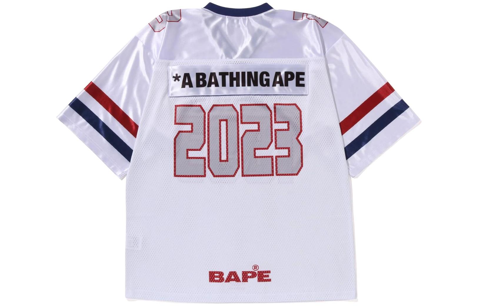 Bape A BATHING APE SS23  Football Jersey Numeric Stripe Print Short Sleeve. 1J30-109-013 圖 3