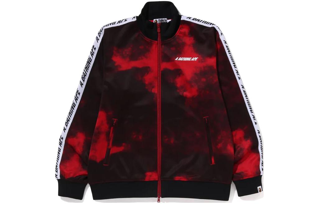 Shop Bape A BATHING APE SS23 Jaket Lengan Panjang Kolar Berdiri Cetakan Huruf 1J30-113-002