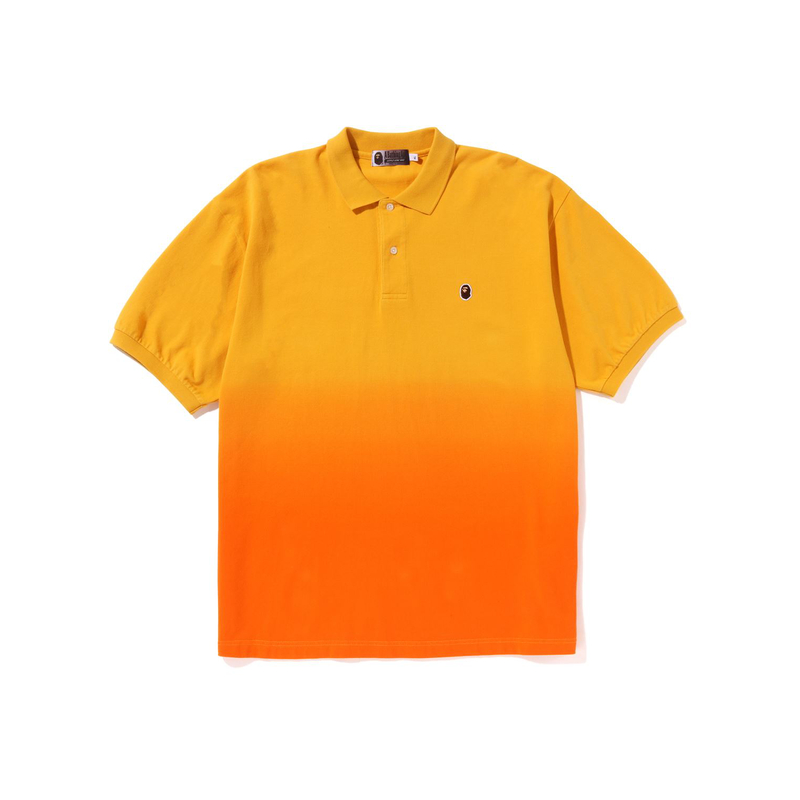 Shop Bape A BATHING APE SS23 渐变图案宽松版型POLO衫 - 男士 0ZXPOM112001K