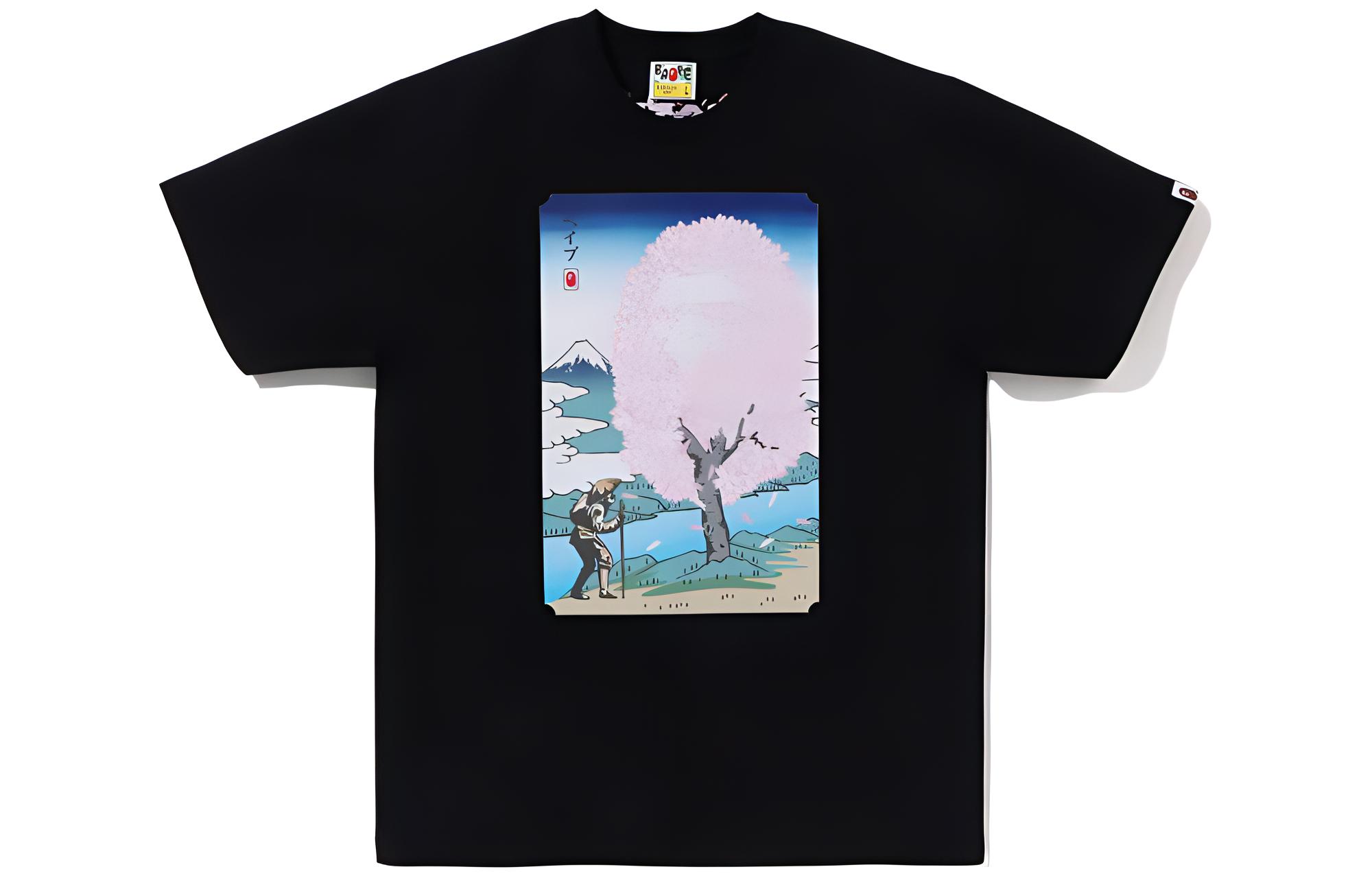 Bape A BATHING APE SS23 Sakura Cherry Blossom Loose Fit T-Shirt Unisex. 1J20-110-010