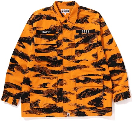 Bape A BATHING APE SS23 虎紋迷彩寬鬆軍事襯衫 1I70-131-003 Order Bape A BATHING APE SS23 虎紋迷彩寬鬆軍事襯衫 1I70-131-003