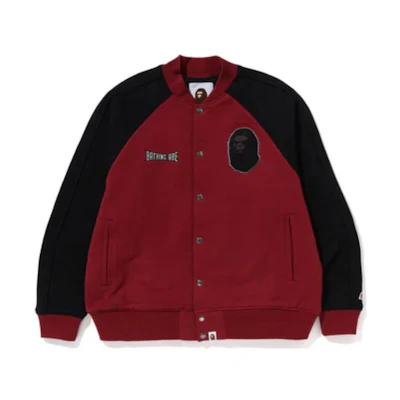 Bape A BATHING APE SS23 Two-Tone Track Jacket Burgundy 1J30-140-017