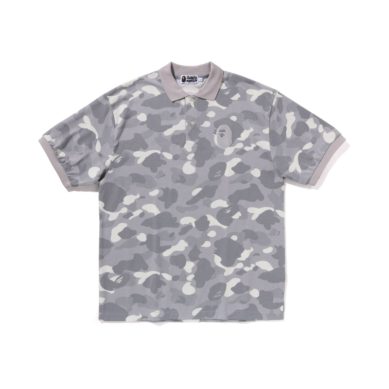Shop Bape A BATHING APE SS24夜光迷彩刺绣翻领短袖衬衫. 0ZXPOM112003M
