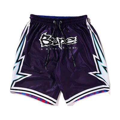 Bape A BATHING APE SS24 Reversible Flame Star Print Basketball Shorts. 0ZXSPM153317M