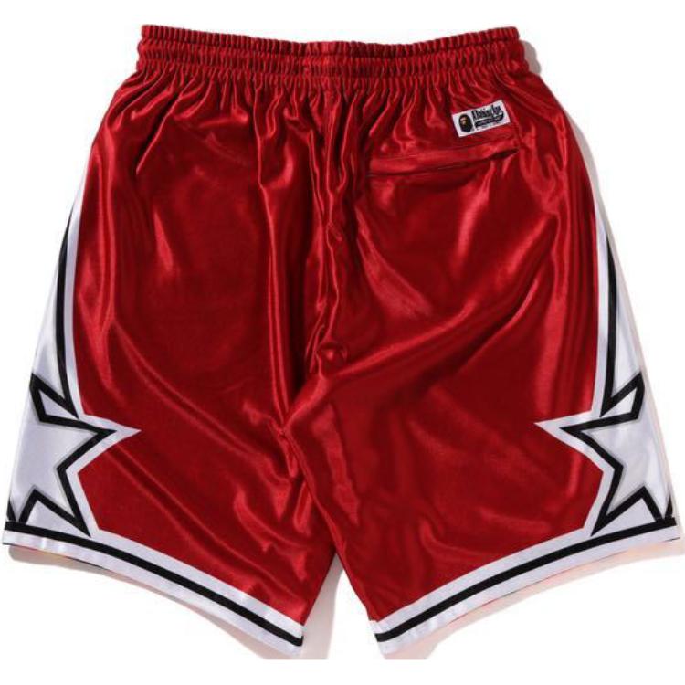 Lookbook Bape A BATHING APE SS24 雙面火焰星印花籃球短褲。 0ZXSPM153317M