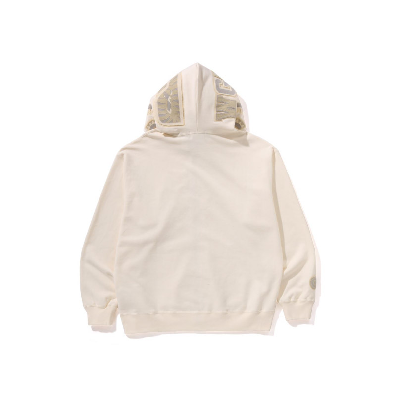 Bape A BATHING APE SS24  Suede Shark Zip-Up Hoodie in Monochrome. 0ZXSWM115306M 圖 7