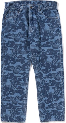 Bape A BATHING APE SS24 亞洲迷彩寬鬆直筒牛仔褲 男女款 深藍色 0ZXJNM15000XM Buy Bape A BATHING APE SS24 亞洲迷彩寬鬆直筒牛仔褲 男女款 深藍色 0ZXJNM15000XM