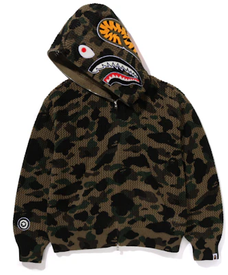 Bape A BATHING APE SS24 Sudadera con Capucha Shark Camo Crochet Verde. 0ZXSWM115307M Order Bape A BATHING APE SS24 Sudadera con Capucha Shark Camo Crochet Verde. 0ZXSWM115307M