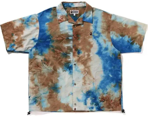 Bape A BATHING APE 男款 SS24 猿人LOGO扎染短袖纽扣衬衫 0ZXSRM132011M Lookbook Bape A BATHING APE 男款 SS24 猿人LOGO扎染短袖纽扣衬衫 0ZXSRM132011M
