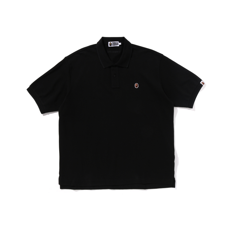 BAPE A BATHING APE SS24 Embroidered Logo Plain Polo Shirt - 0ZXPOM112302M