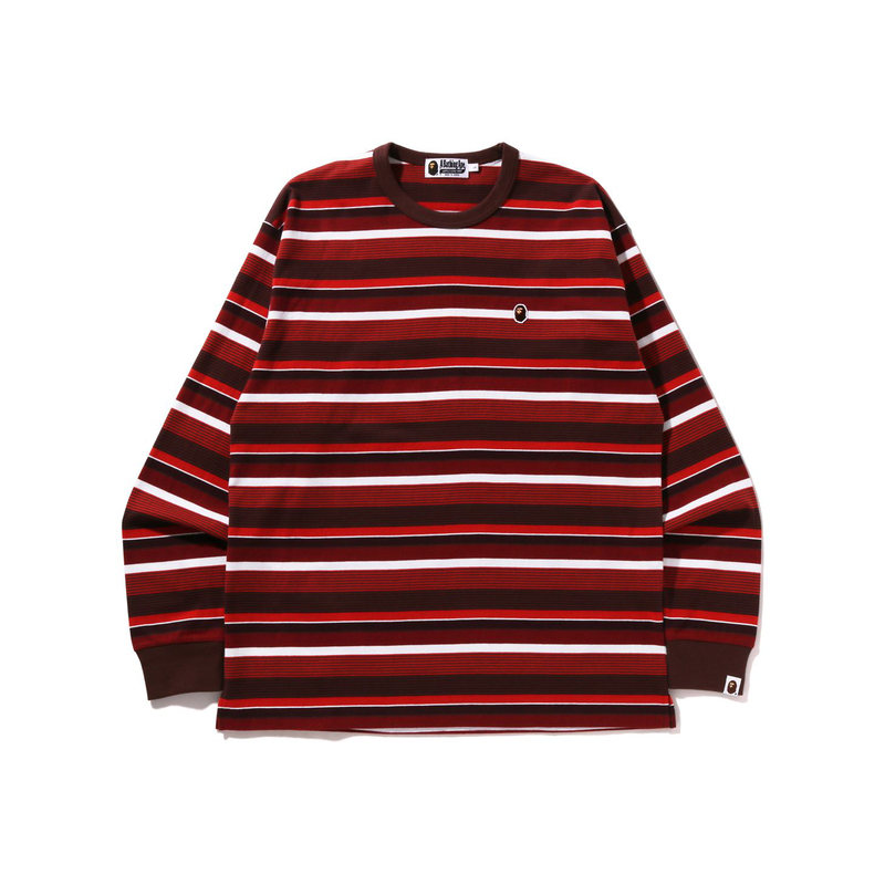 Purchase ベイプ A BATHING APE SS24 刺繍ロゴ ストライプ 長袖Tシャツ メンズ. 0ZXLTM111001M