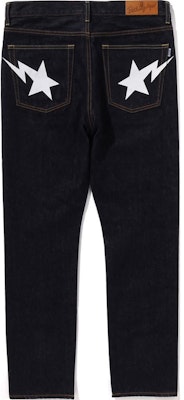 Bape A BATHING APE SS24 圖案印花牛仔褲 男女款休閒風格。 0ZXJNM150007 Order Bape A BATHING APE SS24 圖案印花牛仔褲 男女款休閒風格。 0ZXJNM150007