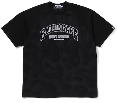 Bape A BATHING APE SS24 字母迷彩圖案插肩短袖T恤 男款。 0ZXTEM109313M Buy Bape A BATHING APE SS24 字母迷彩圖案插肩短袖T恤 男款。 0ZXTEM109313M