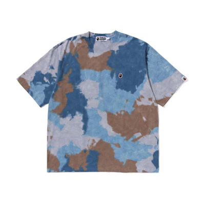 Bape A BATHING APE SS24 Loose Fit Ape Head Embroidered Tie-Dye Crewneck Tee Mens 0ZXTEM109016M