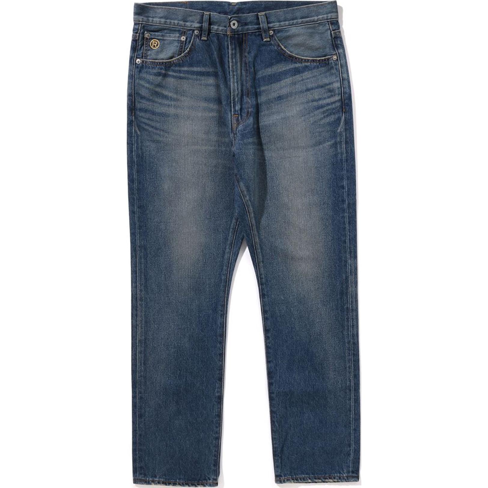 Bape A BATHING APE SS24 Unisex Printed Button Graphic Denim Jeans. 0ZXJNM150006M