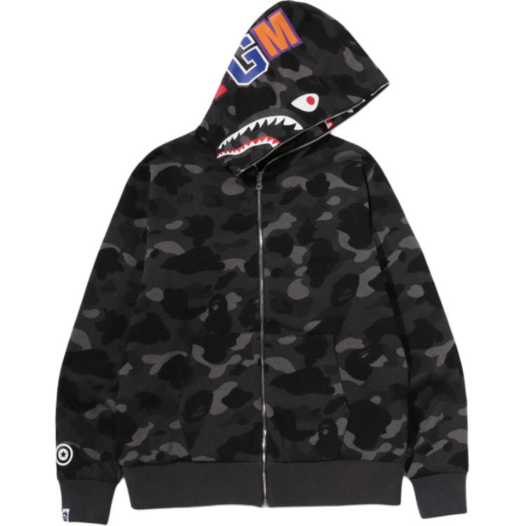 BAPE A BATHING APE SS26 Classic Camo Shark Full-Zip Reversible Hoodie Unisex. 1M20-115-004