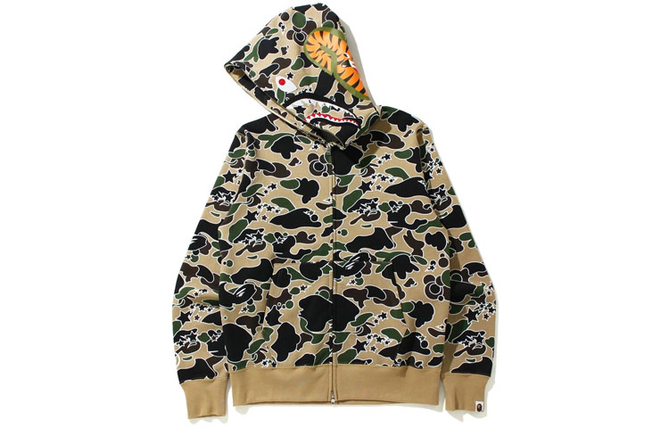 Lookbook Bape A BATHING APE Sta Camo Shark Zip Hoodie Sweatshirt Kamuflase. 1H80-115-004