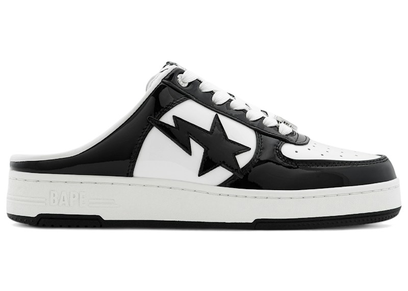 BAPE A Bathing Ape Sta Clog White Black 1M70-191-301/1M70-291-301/001FWM701301-BLK