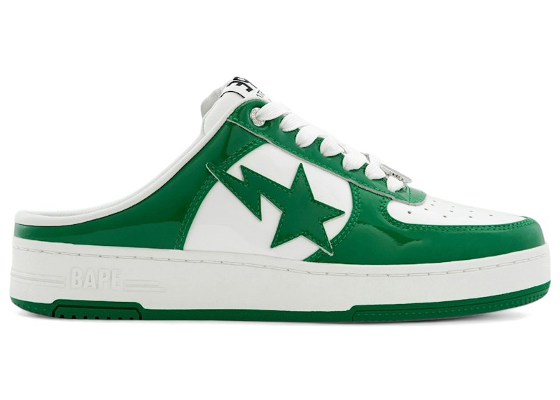 BAPE A Bathing Ape Sta Clog White Green 1M70-191-301/1M70-291-301/001FWM701301-GRN