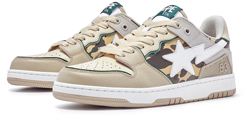 A BATHING APE Bape 皮革 迷彩拼色 低筒 運動鞋 男款 Order A BATHING APE Bape 皮革 迷彩拼色 低筒 運動鞋 男款