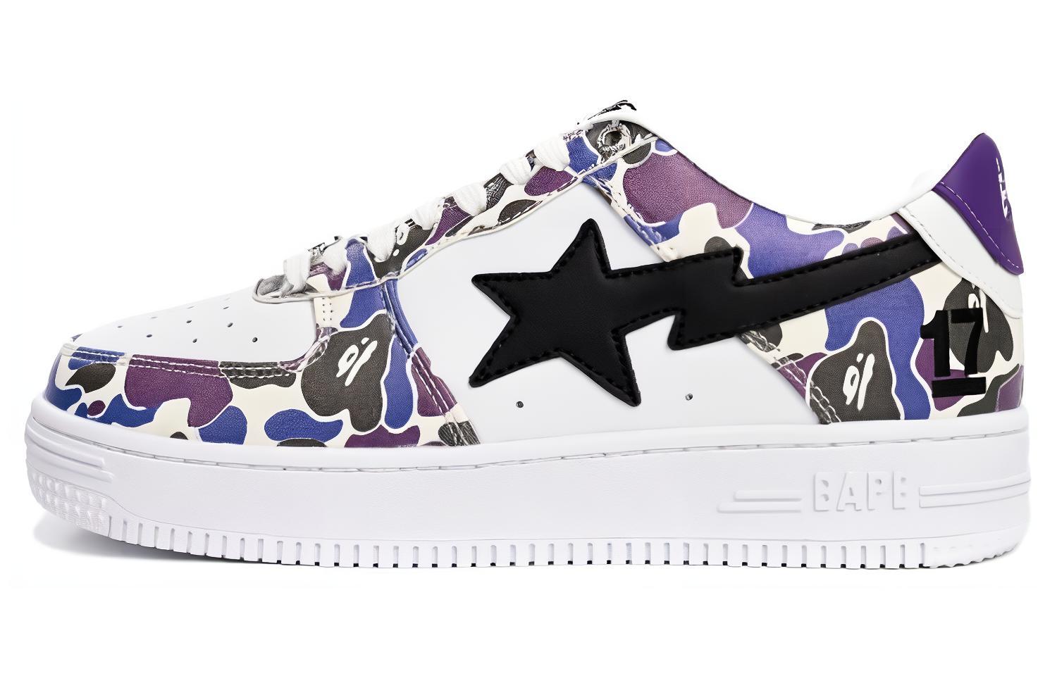 BAPE A BATHING APE STA Low 'Hong Kong 17th Anniversary Purple White'