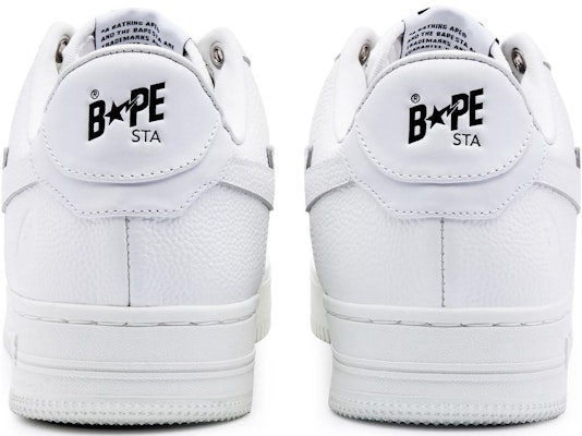 BAPE A Bathing Ape Sta Triple White 1J30-191-013 Details for BAPE A Bathing Ape Sta Triple White 1J30-191-013