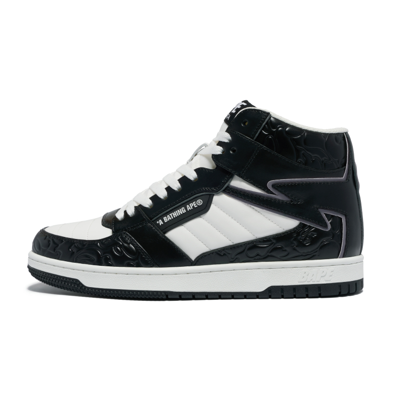 BAPE A BATHING APE Sta Mid 'Embossed Leather Star' 0ZXSHM191027K