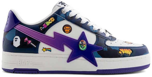 BAPE A Bathing Ape Sta Mr. KaiKai Kiki Blanco Púrpura 1L73-191-939/1L73191939-BLU Buy BAPE A Bathing Ape Sta Mr. KaiKai Kiki Blanco Púrpura 1L73-191-939/1L73191939-BLU
