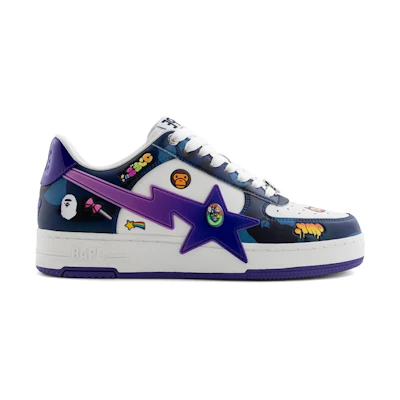 BAPE BAPE Sta Mr. KaiKai Kiki White Purple