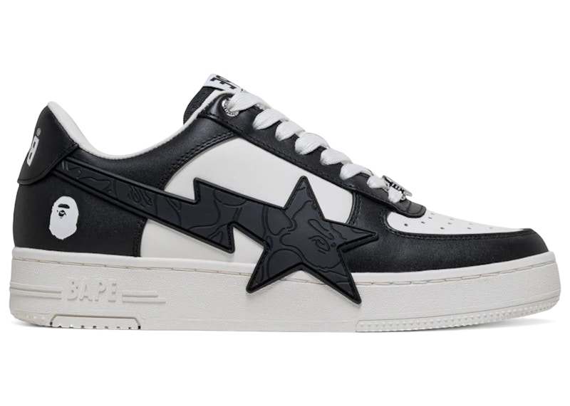 BAPE A Bathing Ape Sta OS #2 M2 Black White 1L80-191-307/1L80-291-307/001FWL801307-BLK