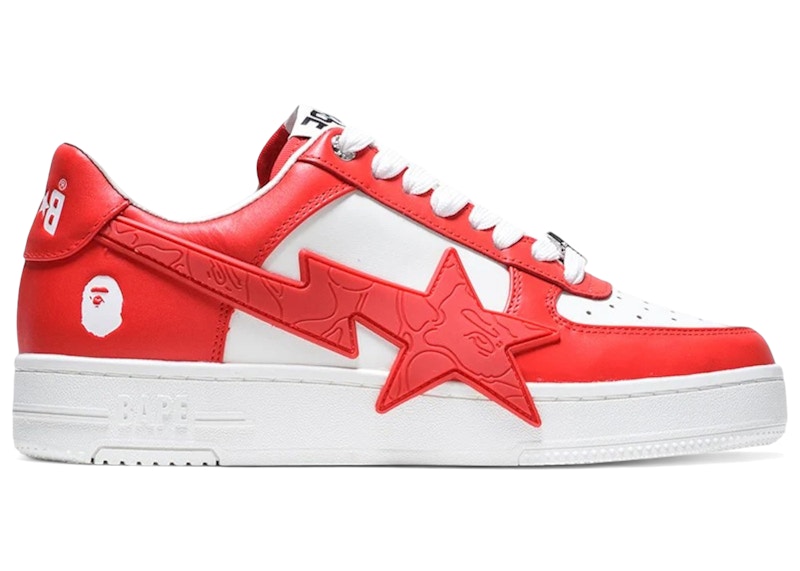 BAPE A Bathing Ape Sta OS #2 M2 Red White 1L80-191-307/1L80-291-307/001FWL801307-RED