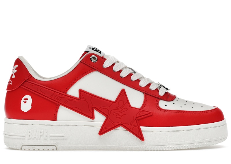 BAPE A Bathing Ape Sta OS #2 M2 Red White 1L80-191-307/1L80-291-307/001FWL801307-RED