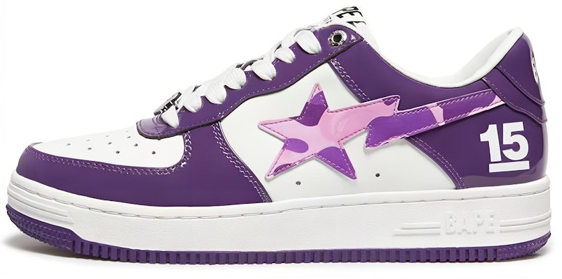 A BATHING APE STA 休閒 台北15週年 時尚板鞋 男款 白紫色 Buy A BATHING APE STA 休閒 台北15週年 時尚板鞋 男款 白紫色