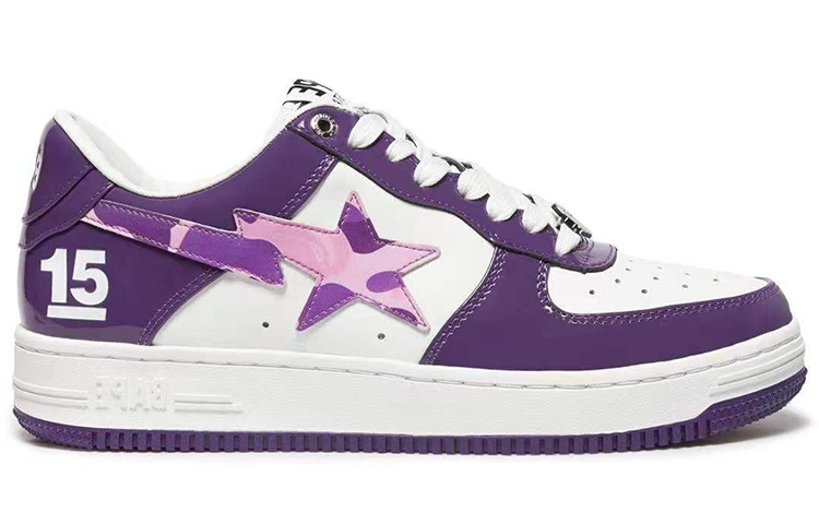 Order A BATHING APE STA 休閒 台北15週年 時尚板鞋 男款 白紫色