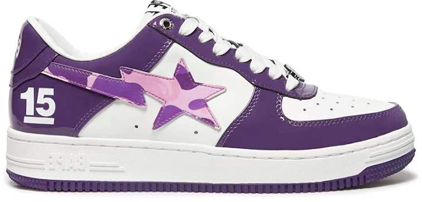A BATHING APE STA 休閒 台北15週年 時尚板鞋 男款 白紫色 Order A BATHING APE STA 休閒 台北15週年 時尚板鞋 男款 白紫色