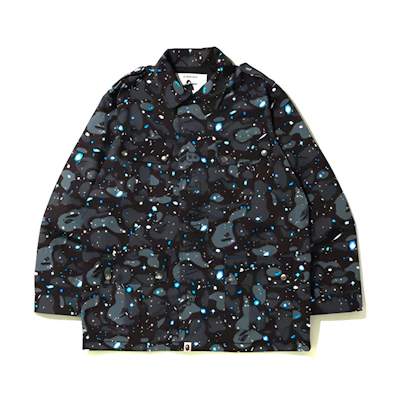 Bape A BATHING APE Starry Print Black Jacket for Men. 1G30-140-004