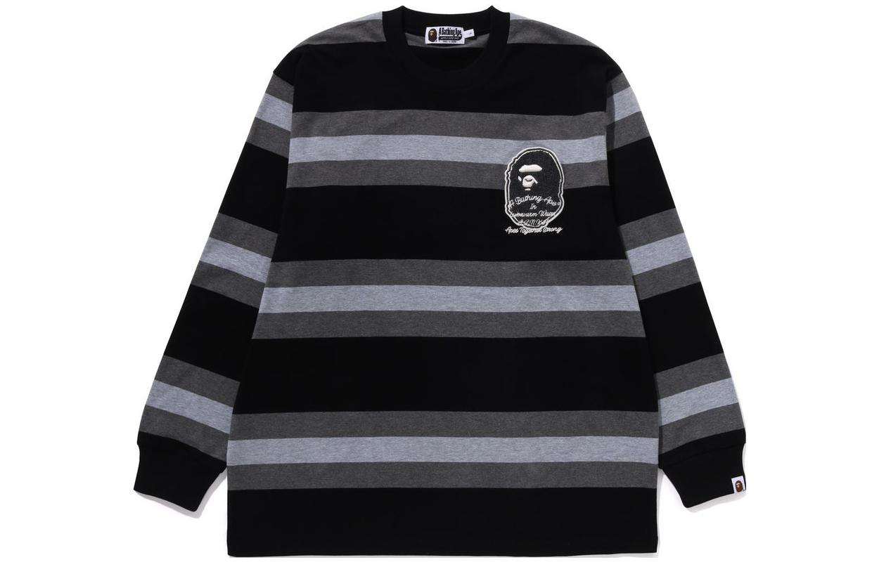 Bape A BATHING APE Striped Crewneck T-Shirt 1J80-111-052