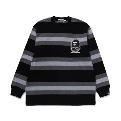 Bape A BATHING APE Striped Crewneck T-Shirt 1J80-111-052