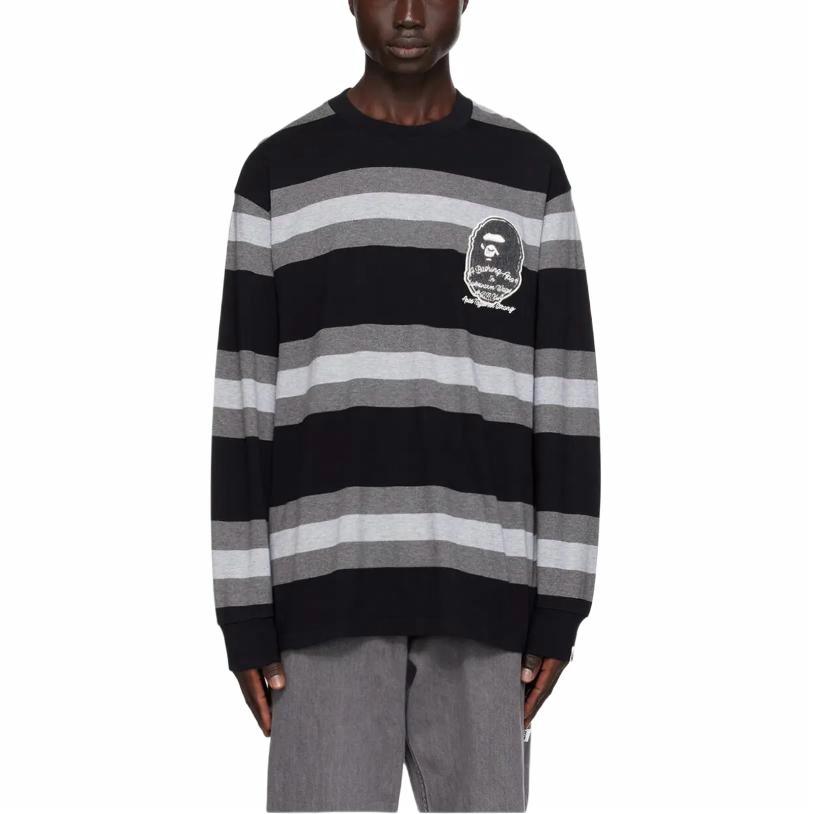 Lookbook Bape A BATHING APE 條紋圓領短袖上衣 1J80-111-052