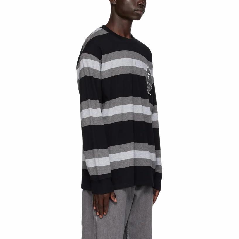 Shop Bape A BATHING APE 條紋圓領短袖上衣 1J80-111-052