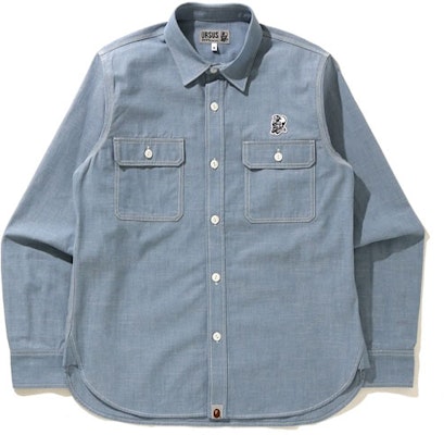 Bape A BATHING APE URSUS 字母印花牛仔襯衫 寬鬆長袖 男款 1H20-131-001 Details for Bape A BATHING APE URSUS 字母印花牛仔襯衫 寬鬆長袖 男款 1H20-131-001