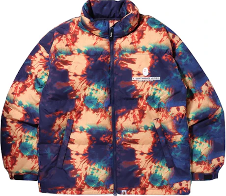 Bape Winter Tie Dye Loose Fit Down Jacket Biru Navy 1I30-144-004 Order Bape Winter Tie Dye Loose Fit Down Jacket Biru Navy 1I30-144-004