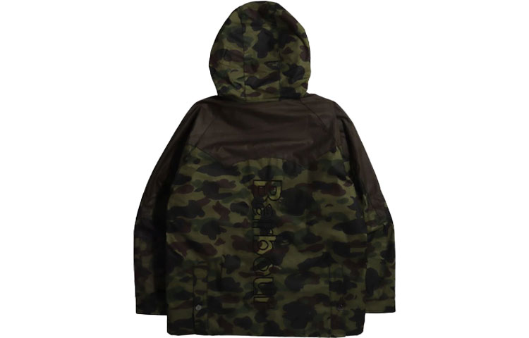 Bape A BATHING APE BARBOUR Camo Ski Hoodie Jacket Green  Collaboration. 1H73-141-903 圖 3