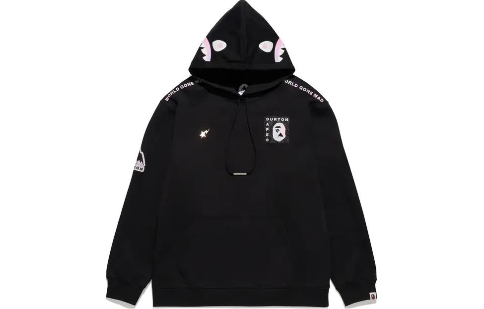 Bape A BATHING APE x BURTON FW23 Shark Hoodie Pullover Unisex Collaboration. 0ZXSWM114910L